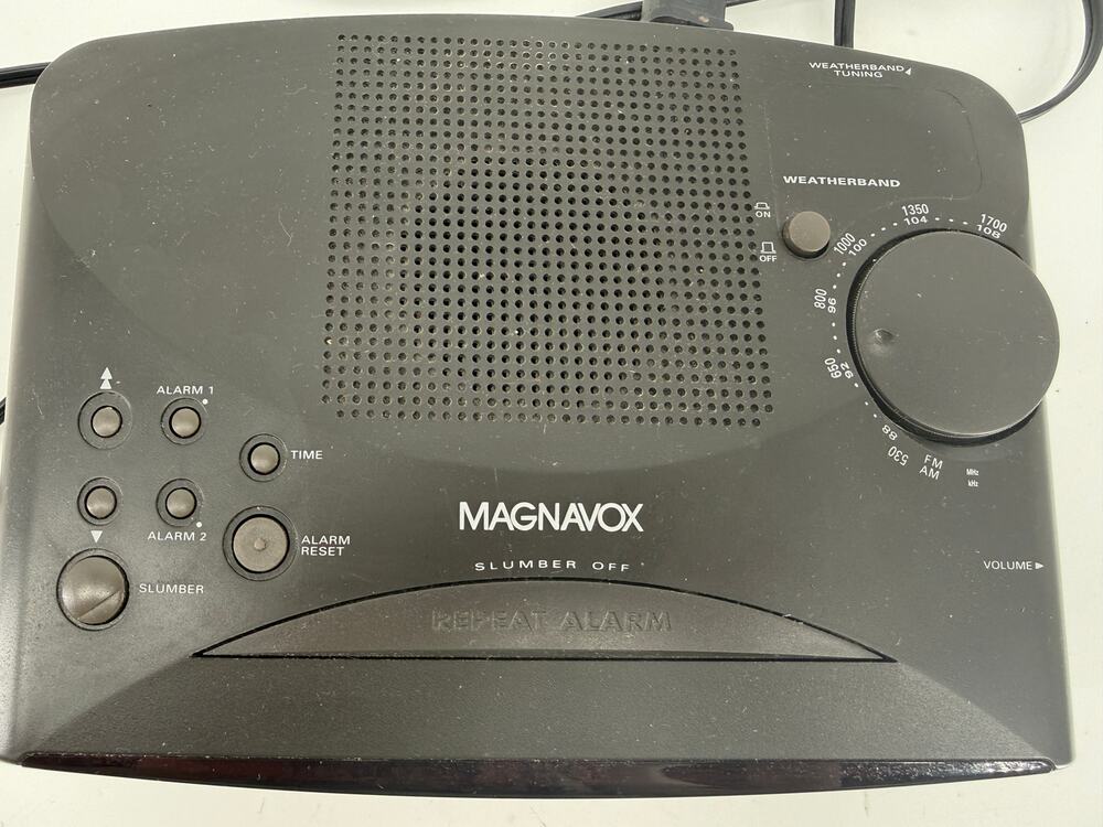 Magnavox AJ3440 Weatherband FM AM Dual Alarm Digital Clock Radio Black